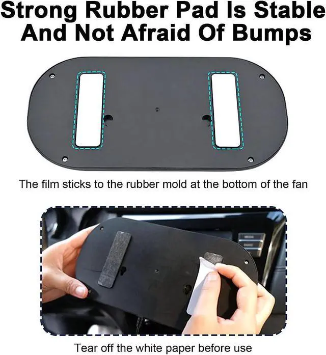 Alt view image 7 of 7 - Car Fan, 12V Electric Car Cooling Fan 360 Degree Rotatable Telescopic Dual Head That Plugs Into Cigarette Lighter&Low Noise Automobile Fan for Car Sedan Truck SUV RV, black