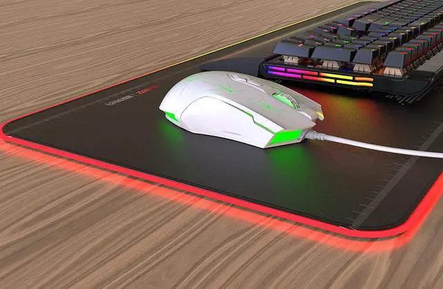 Alt view image 6 of 6 - Watcher RGB Gaming Mouse, Programmable 7 Buttons, Ergonomic LED Backlit USB Gamer Mice Computer Laptop PC, for Windows Mac Linux OS, Star White