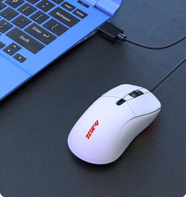Alt view image 5 of 6 - Lightweight Wired Gaming Mouse, Mouse Body Weight 65g, Programmable 6 Buttons, Ergonomic RGB Backlit, USB Gamer Computer Laptop PC Mice, White