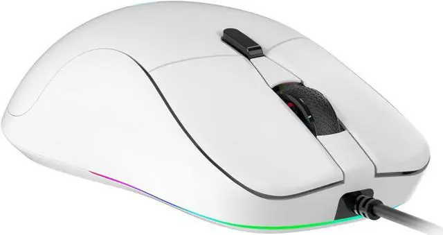 Alt view image 2 of 6 - Lightweight Wired Gaming Mouse, Mouse Body Weight 65g, Programmable 6 Buttons, Ergonomic RGB Backlit, USB Gamer Computer Laptop PC Mice, White