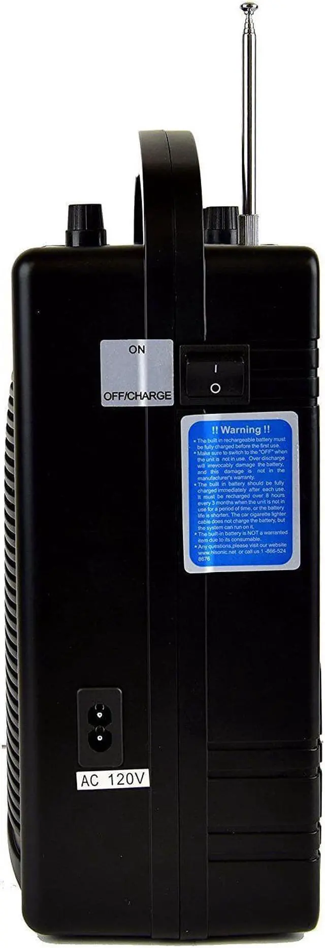 Alt view image 4 of 5 - HISONIC HS122BT-HL Portable PA System with Dual Channel Wireless Microphones