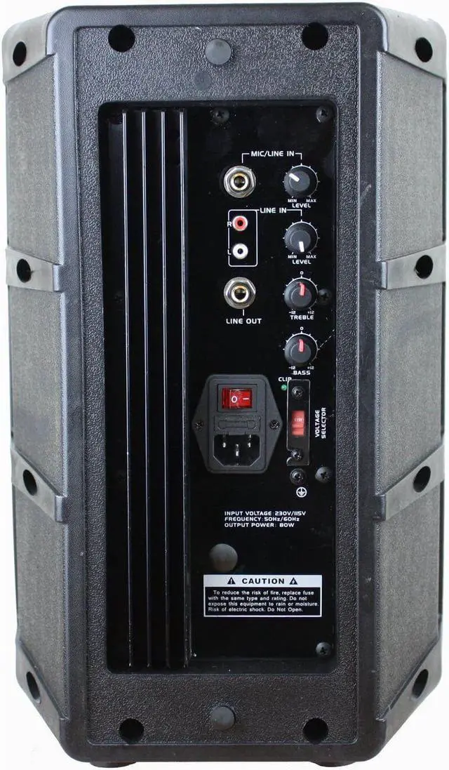 Alt view image 3 of 3 - Hisonic PA-687S 80W Speaker System with Dual VHF Wireless Microphone
