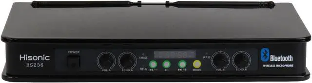 Alt view image 2 of 4 - Hisonic HS236 Dual Channel Bluetooth High Quality VHF Wireless Microphone System