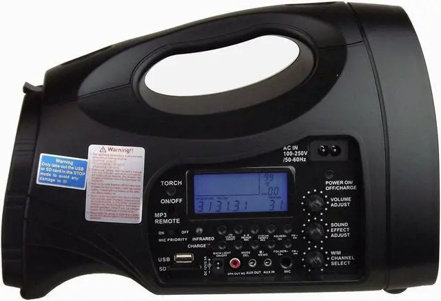 Alt view image 4 of 5 - Hisonic HS227 Rechargeable Portable PA System with UHF Wireless Microphone