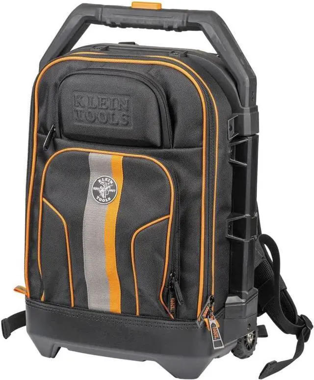 Main image of Klein Tools  Rolling Tool Backpack, Tool Bag with 28 Pockets, Heavy Duty Retractable Handle, Large Tool Storage Interior, 3-Inch Wheels
