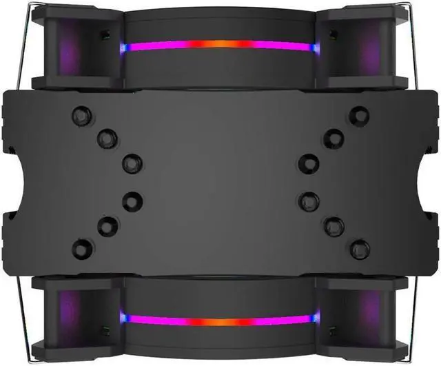 Alt view image 4 of 4 - CPU Cooler RGB Black Edition CPU Air Cooler, ALSEYE H120D RGB Fan, 6 CD 2.0 Heatpipes for AMD Ryzen/Intel LGA1151 - Black