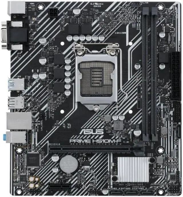 Main image of ASUS PRIME H510M-F Motherboard (mATX,Intel H510,LGA 1200,2 x DDR4,PCIe 4.0/3.0 x16, D-Sub, 4 x USB 3.2 Gen 1 Type-A, SATA 6 Gbps, Realtek,1Gb Ethernet)