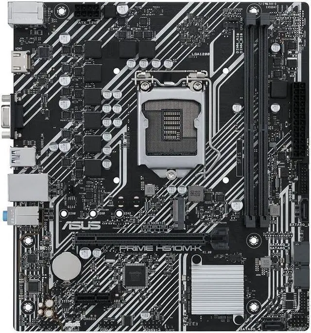Main image of ASUS PRIME H510M-K Motherboard (mATX,LGA1200,2 x DDR4,PCI-E 4.0,1 x M.2,4×SATA III, 2X USB3.2 Gen1,Realtek,1GB Ethernet LAN,1 x HDMI,1 x VGA)