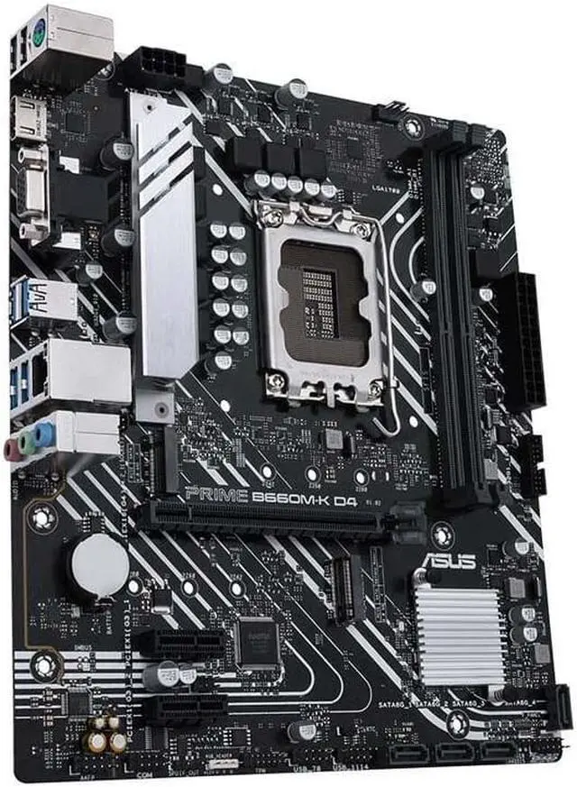 Main image of ASUS PRIME B660M-K Motherboard(Micro-ATX,Intel B660 LGA1700,2×DDR4 DIMM,PCI-E 4.0,USB3.2 Gen1, 2×M.2 Slot, 1×VGA ,1×HDMI,Windows 11 Ready)