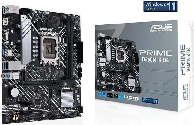 Alt view image 3 of 4 - ASUS PRIME B660M-K Motherboard(Micro-ATX,Intel B660 LGA1700,2×DDR4 DIMM,PCI-E 4.0,USB3.2 Gen1, 2×M.2 Slot, 1×VGA ,1×HDMI,Windows 11 Ready)