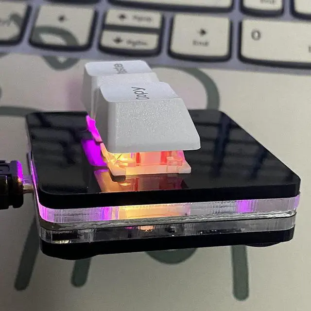 Alt view image 4 of 5 - Copy and Paste 2-Key Keyboard SAYO OSU Keypad Hotswap One Handed Mechanical Gaming Keyboard Cherry Switch RGB Backlit Mini USB Keypad for macros or Rhythm Games