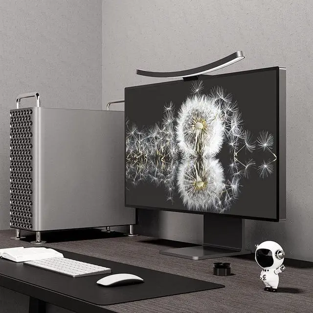 Alt view image 3 of 3 - Wide Computer Monitor Light Bar:Upcurved Screen bar,Eye Caring Monitor Lamp,Workspace Saving Touch Lamps,Remote Control Led Lights with 3 Color Modes for Desk Home Office Gaming