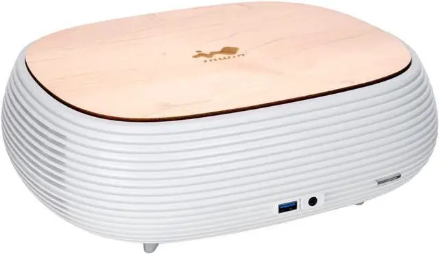 Main image of IN WIN B1 Pure White Mini-ITX Chassis with 200Watts 80+Gold PSU and Wood Top Panel