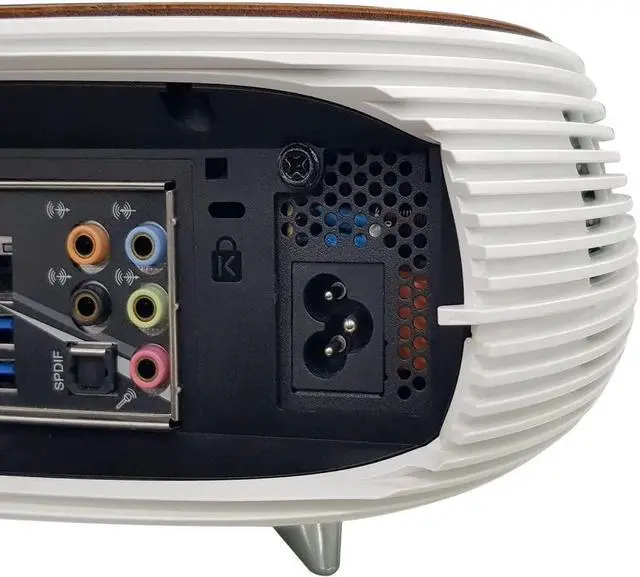 Alt view image 5 of 5 - IN WIN B1 Pure White Mini-ITX Chassis with 200Watts 80+Gold PSU and Wood Top Panel