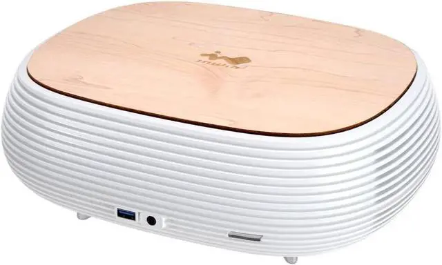 Alt view image 3 of 5 - IN WIN B1 Pure White Mini-ITX Chassis with 200Watts 80+Gold PSU and Wood Top Panel