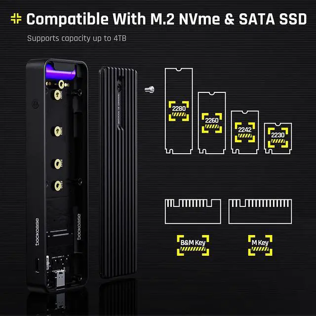 Alt view image 7 of 7 - Explorer Edition M.2 NVMe SSD Enclosure Support 10s PLP Prevents Write Data Loss,USB 3.2 Gen 2 Type-C (10 Gbps) w/ SAMSUNG 980 PRO SSD 1TB PCIe NVMe Gen 4 Gaming M.2 Internal Solid State Drive