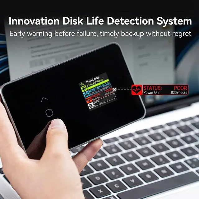 Alt view image 3 of 7 - Visual Smart 2.5" Hard Drive Enclosure,Support 5S PLP, USB 3.2 Gen 2 to SATA with UASP External Hard Drive Enclosure for 7mm and 9.5mm, SATA I II III, HDD, SSD
