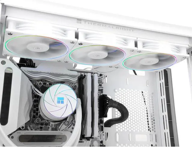 Alt view image 6 of 6 - Thermalright AQUA ELITE 360 V2 ARGB AIO CPU Liquid Cooler ,Intel LGA1700 Ready/AM5/AMD All-in-One Liquid Cooling System 360mm High Efficiency Radiator CPU Cooler, AURA SYNC - WHITE