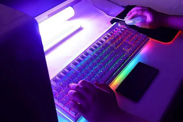 Alt view image 6 of 6 - iRocks K71 Wireless RGB Mechanical Keyboard with Media Control Knob, Gateron Brown Switches, 107 Keys w/Full NKRO, PBT Keycaps, Multimedia Hotkeys, Detachable USB-C Cable, White