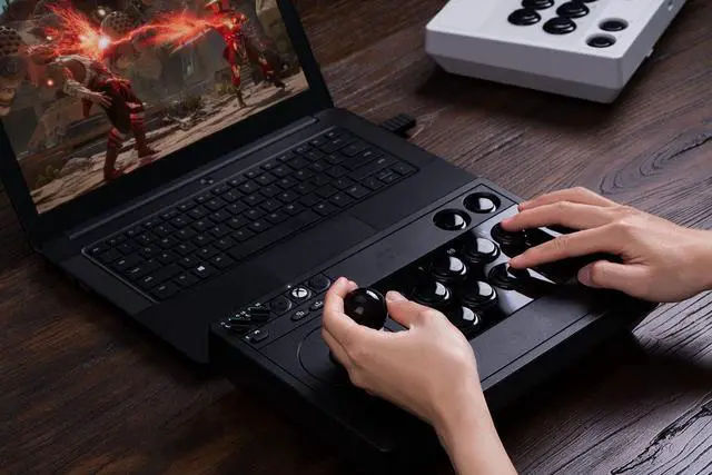 Alt view image 5 of 7 - 8Bitdo Arcade Stick for Xbox Series X|S, Xbox One and Windows 10, Arcade Fight Stick with 3.5mm Audio Jack - Officially Licensed (Black)