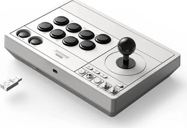 Alt view image 2 of 7 - 8Bitdo Arcade Stick for Xbox Series X|S, Xbox One and Windows 10, Arcade Fight Stick with 3.5mm Audio Jack - White