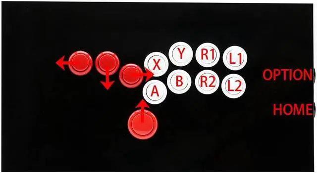 Alt view image 4 of 5 - All Buttons Fight Stick Controller Hitbox Style Arcade Joystick For PS4/PS3 Sanwa PC USB Steam Full button direction control lift, arcade joystick, fighting stick, game controller