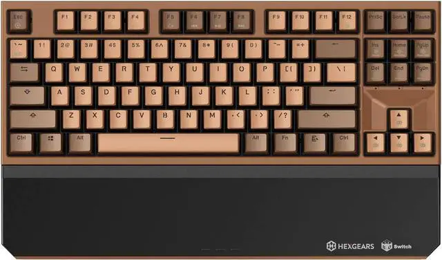 Main image of HYEKU TKL 2.4ghz Wireless Mechanical Keyboard with Red Kailh Box Switches, Ducky Pink Tenkeyless Compact Keyboard for Gaming, Typing, Ergonomic 87-Key Typewriter Keyboard with Wrist Rest