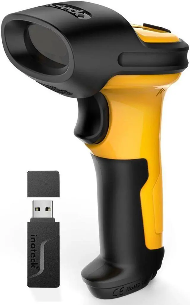 Main image of Inateck 1D Barcode Scanner Barcode Reader Wireless 2.4GHz Adapter Auto Scanning