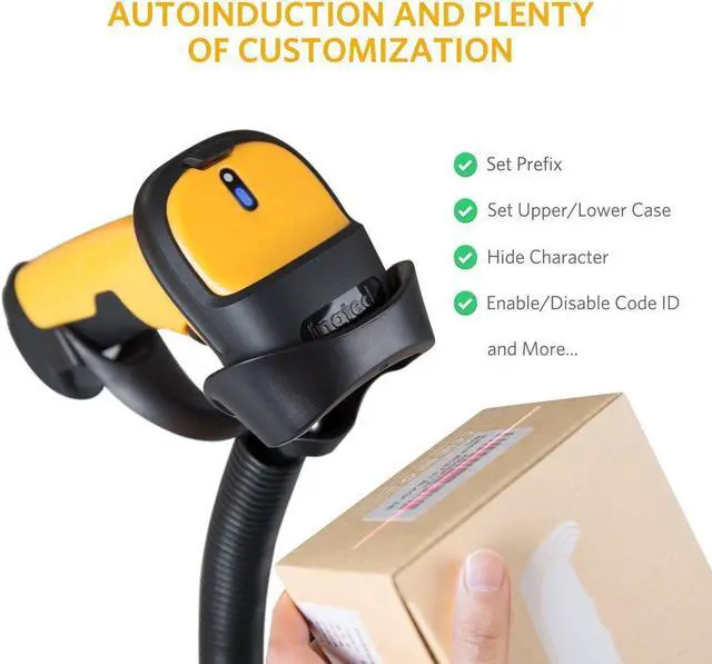Alt view image 6 of 7 - Inateck 1D Barcode Scanner Barcode Reader Wireless 2.4GHz Adapter Auto Scanning