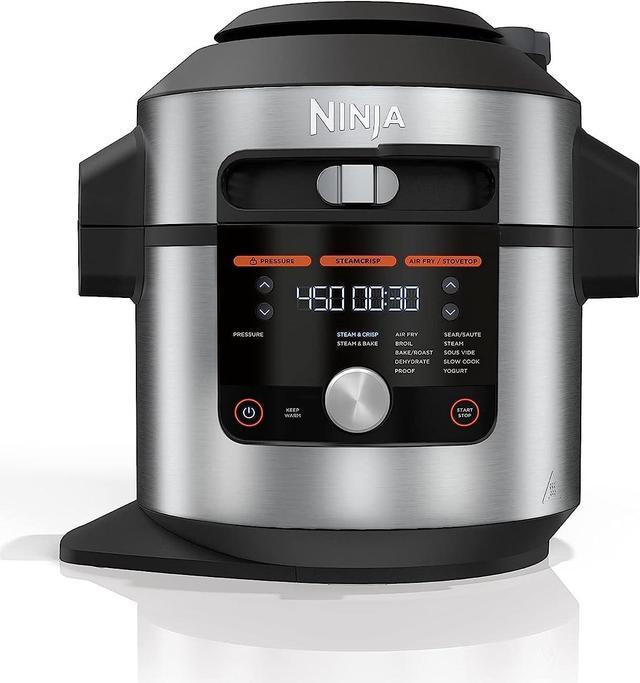 Ninja Foodi XL 8 Qt. Pressure Cooker Steam Fryer with SmartLid, 14-in-1  that Air Fries, Bakes & More, with 3-Layer Capacity, 5 Qt. Crisp Basket &  45 Recipes, Silver/Black 