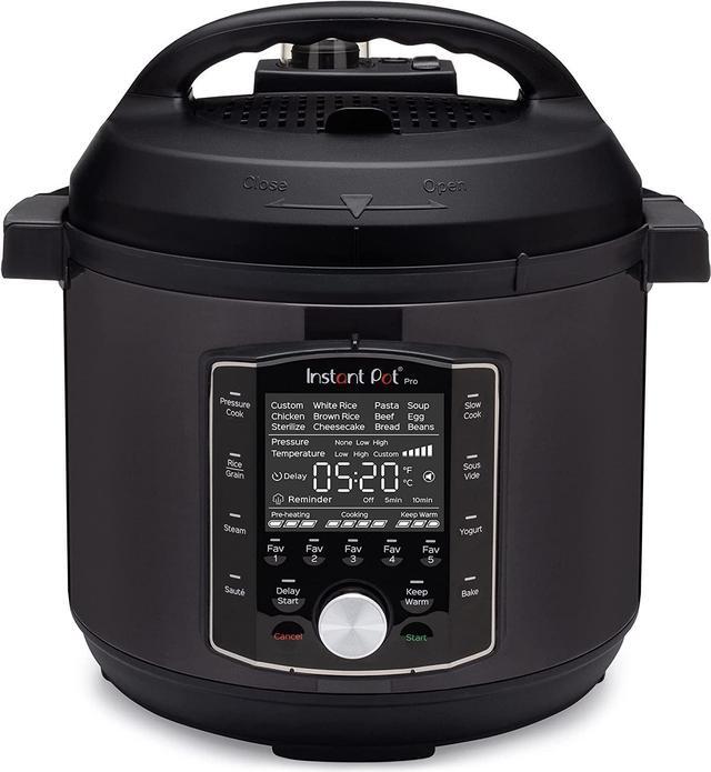 Main image of Instant Pot Pro 10-in-1 Pressure Cooker, Slow Cooker, Rice/Grain Cooker, Steamer, Sauté, Sous Vide, Yogurt Maker, Sterilizer, and Warmer, Includes Free App with over 1900 Recipes, Black, 6 Quart
