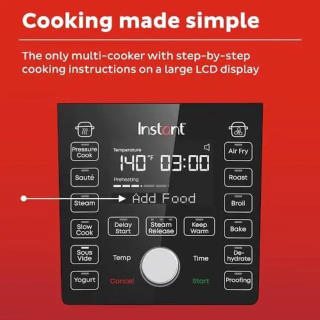 Alt view image 5 of 7 - Instant Pot Duo Crisp Ultimate Lid, 13-in-1 Air Fryer and Pressure Cooker Combo, Sauté, Slow Cook, Bake, Steam, Warm, Roast, Dehydrate, Sous Vide, & Proof, App With Over 800 Recipes, 6.5 Quart