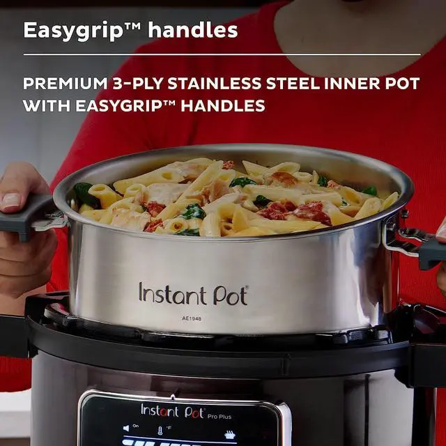 Alt view image 5 of 7 - Instant Pot Pro Plus Wi-Fi Smart 10-in-1, Pressure Cooker, Slow Cooker, Rice Cooker, Steamer, Sauté Pan, Yogurt Maker, Warmer, Canning Pot, Sous Vide, Includes Free App with 1900 Recipes, 6 Quart