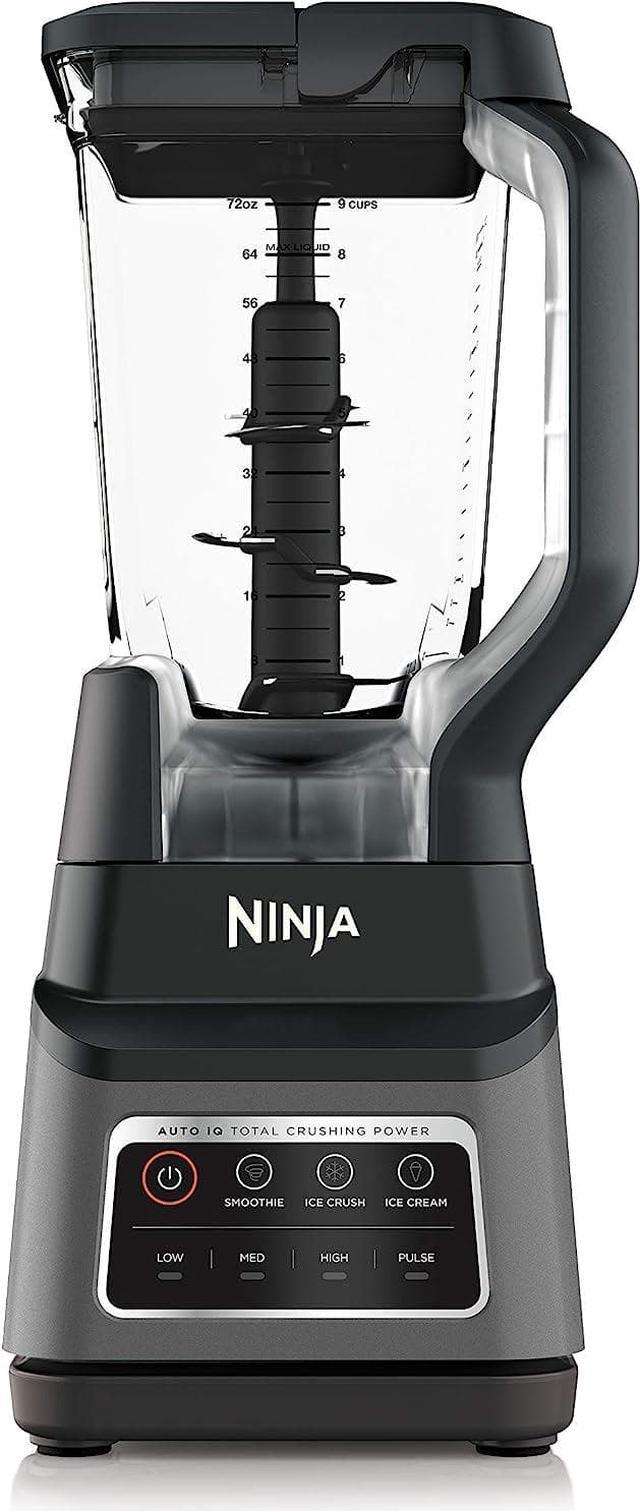 Ninja Professional Plus Bender, 1400 Peak Watts, 3 Functions for Smoothies,  Frozen Drinks & Ice Cream with Auto IQ, 72-oz.* Total Crushing Pitcher &  Lid, Dark Grey 