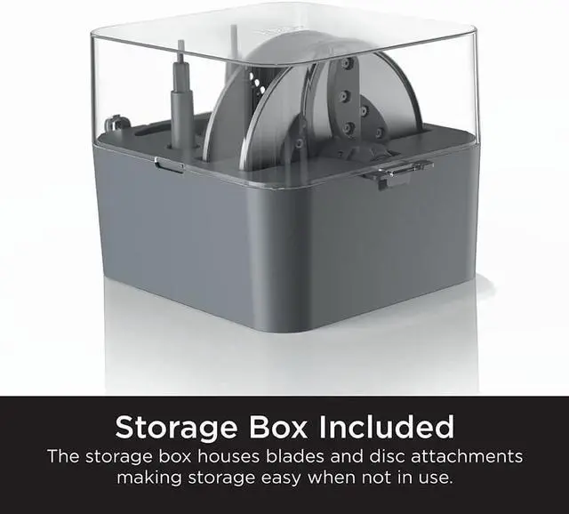 Alt view image 4 of 7 - Ninja Professional XL Food Processor, Storage Box, 1200 Peak-Watts, 4-in-1, Chopping, Slicing/Shredding, Purees, Dough, 12-Cup Processor Bowl, 2 Blades & 2 Discs, Feed Chute/Pusher, Black