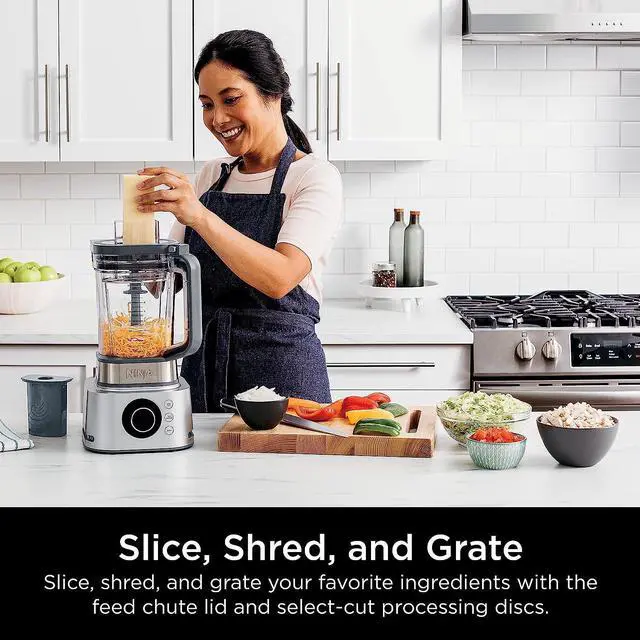 Alt view image 3 of 7 - Ninja Foodi Power Blender Ultimate System with 72 oz Blending & Food Processing Pitcher, XL Smoothie Bowl Maker and Nutrient Extractor* & 7 Functions, Silver