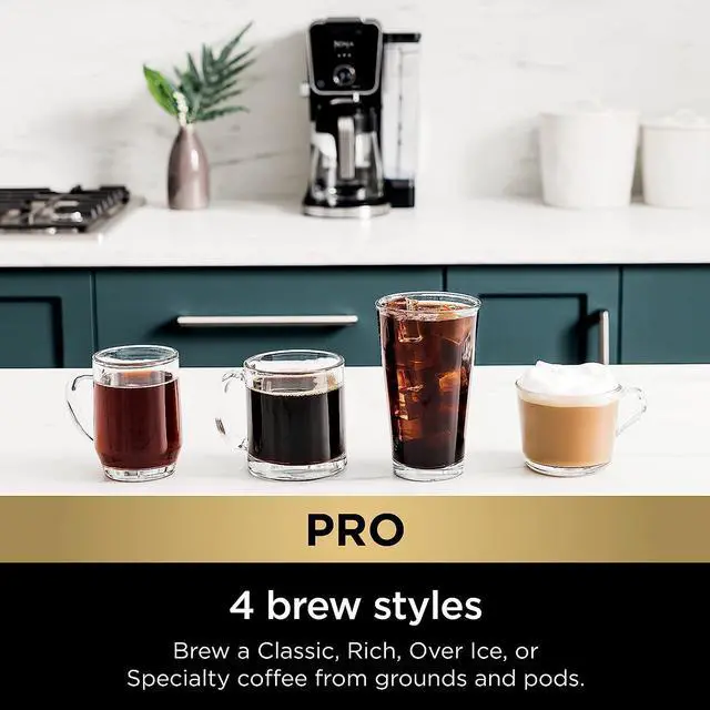 Alt view image 2 of 7 - Ninja DualBrew Pro Specialty Coffee System, Single-Serve, Compatible with K-Cups & 12-Cup Drip Coffee Maker, with Permanent Filter, Black