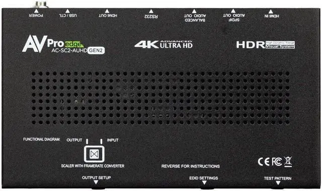 Alt view image 6 of 6 - AVPro Edge AC-SC2-AUHD-GEN2 4K Up/Down HDMI Scaler with 480-4K/Adaptive Scaling