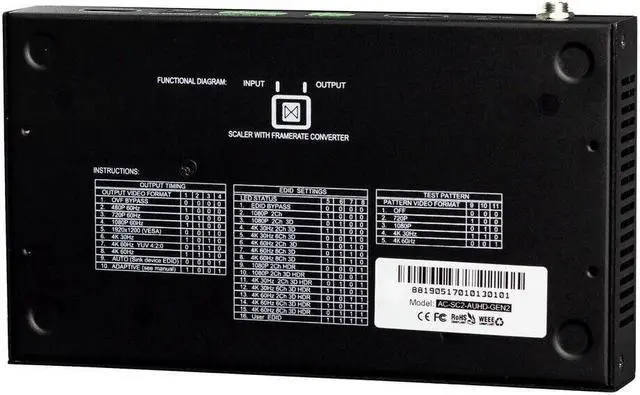 Alt view image 3 of 6 - AVPro Edge AC-SC2-AUHD-GEN2 4K Up/Down HDMI Scaler with 480-4K/Adaptive Scaling
