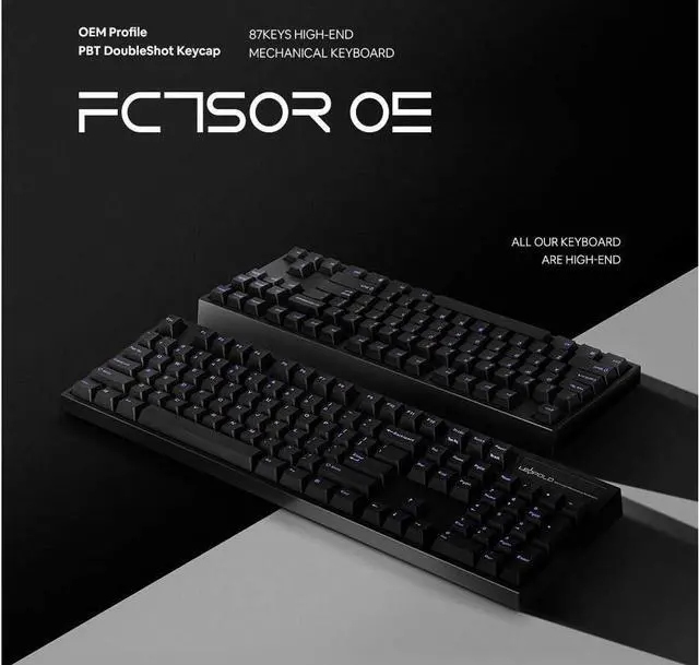 Alt view image 3 of 4 - Leopold FC750R OE Black Purple OEM Profile PBT DoubleShot Keycap (Silver Switch)