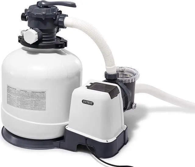 Main image of INTEX 26651EG SX3000 Krystal Clear Sand Filter Pump for Above Ground Pools, 16in, Light gray