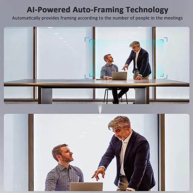 Alt view image 5 of 7 - NexiGo N3000 4K Portable Video Conference Camera, Zoom Certified, AI Webcam with Speaker and Microphone, Auto-Framing, Noise Cancellation, 4-Mic Array, 48kHz, Video Audio System for Zoom/Teams/Webex