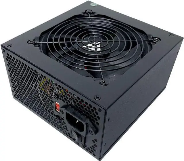 Alt view image 2 of 5 - Apevia ATX-ES600W Essence 600W ATX Semi-Modular Gaming Power Supply with Auto-Thermally Controlled 120mm Black Fan, 115/230V Switch, All Protections