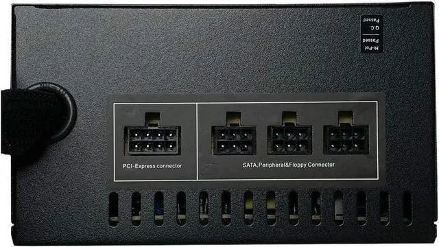 Alt view image 4 of 5 - Apevia ATX-ES600W Essence 600W ATX Semi-Modular Gaming Power Supply with Auto-Thermally Controlled 120mm Black Fan, 115/230V Switch, All Protections