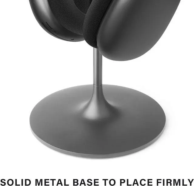 Alt view image 4 of 7 - Headphone Stand, Walnut Wood & Aluminum Headset Stand, Nature Walnut Gaming Holder for AirPods Max, Beats, Bose, Sennheiser, Sony, Audio-Technica and More (Gray)