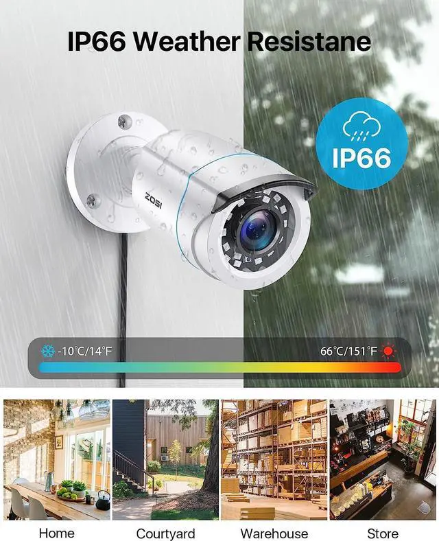Alt view image 2 of 7 - ZOSI H.265+ Home Security Camera System,5MP Lite 8 Channel CCTV DVR Recorder with Hard Drive 1TB and 8 x 1080p Weatherproof Bullet Camera Outdoor Indoor with 80ft Night Vision, Motion Alerts