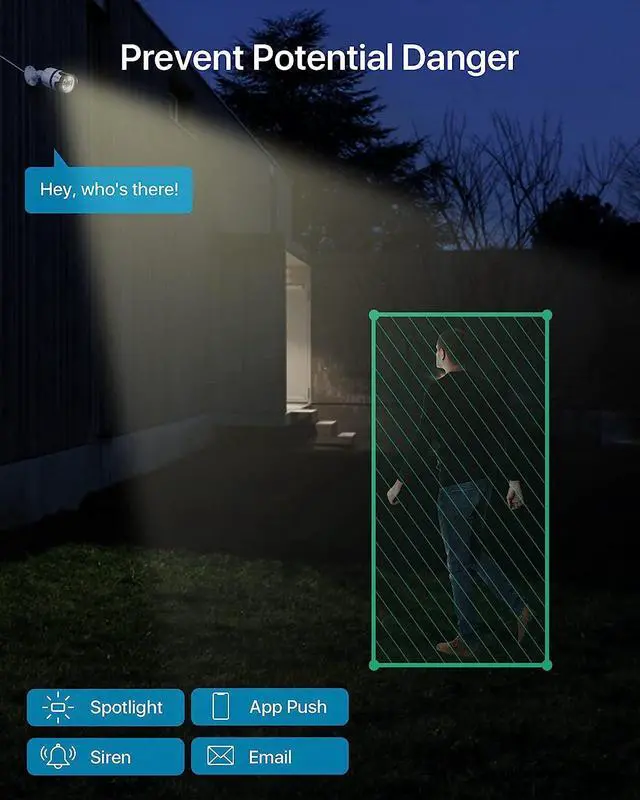 Alt view image 3 of 7 - ZOSI 8 Channel 5MP PoE NVR Security Camera System, 8 x Wired 5MP(3K) Bullet PoE IP Cameras Outdoor with Spotlights and 2-Way Talk, Human Detection, Sound & Light Alarm, 2TB HDD for 24/7 Recording
