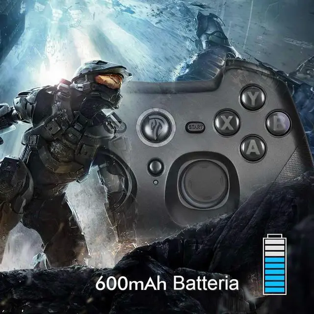 Alt view image 4 of 7 - EasySMX Wireless Gaming Controller for Windows 7 8 10 11 PC/PS3/Android/Switch/Steam Deck, Dual-Vibrate Gamepad Joystick Computer Game Controller With Turbo, 14 Hours Working Battery DARK BLACK