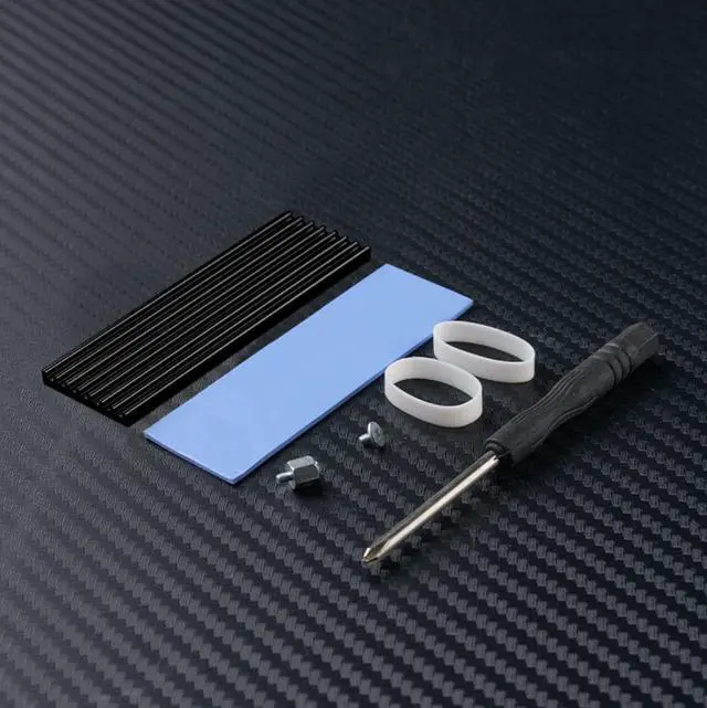 Alt view image 3 of 3 - M.2 Heatsink with M.2 Thermal Pad for 2280 M.2 PCIe 4.0/3.0 NVMe SSD , Aluminum M.2 Heatsink Cooling Kits fit for PS5/PC