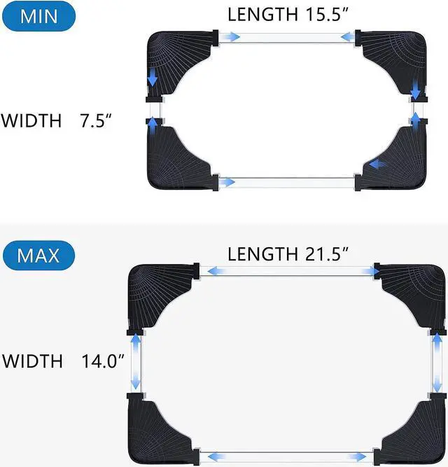 Alt view image 5 of 7 - Computer Tower Stand - Adjustable PC Stand for Most Desktop Towers - Elevate and Organize Your Computer Tower with Desktop Stand - Mobile CPU Stand PC Holder PC Cart PC Riser for Gamers and Students